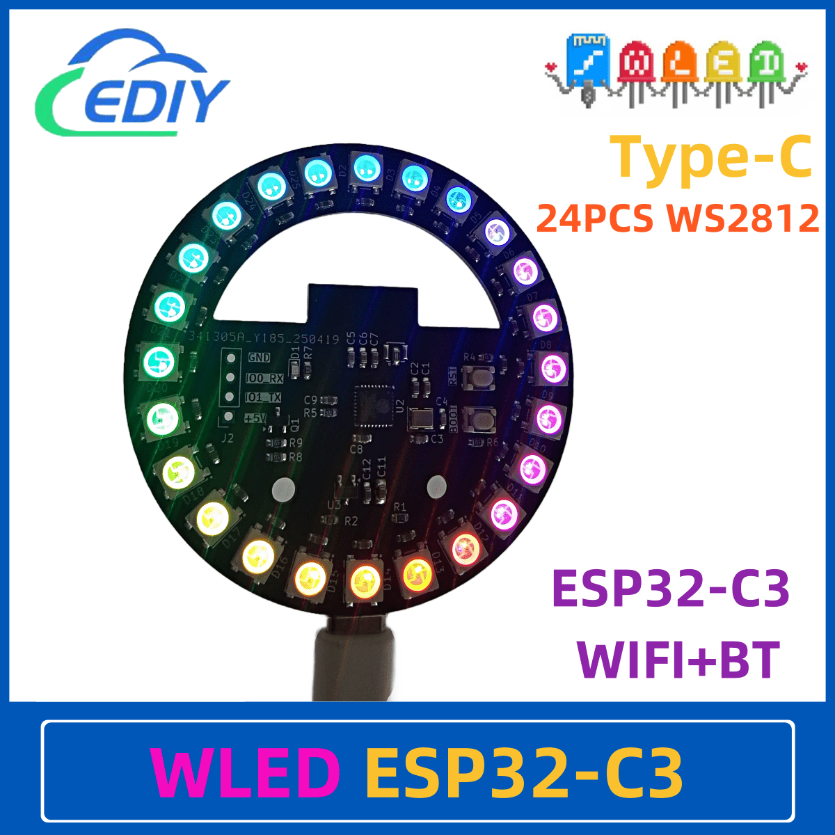 Esp32 C3 - Placa de desarrollo WLED ESP32-C3, luz